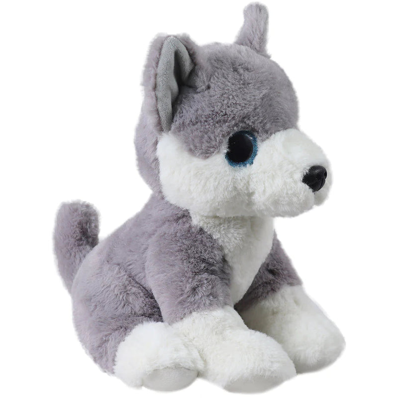 Mirada 25cm Husky Dog with Glitter Eyes-Grey