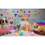 Mirada 25cm Husky Dog with Glitter Eyes-Orange