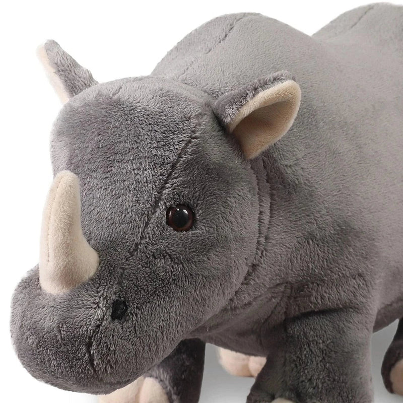 Mirada 35cm Standing Rhino - Stone Grey-Soft Toy-Mirada-Toycra
