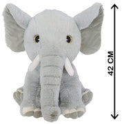 Mirada 45 cm Elephant with Glitter Eye Soft Toy - Grey