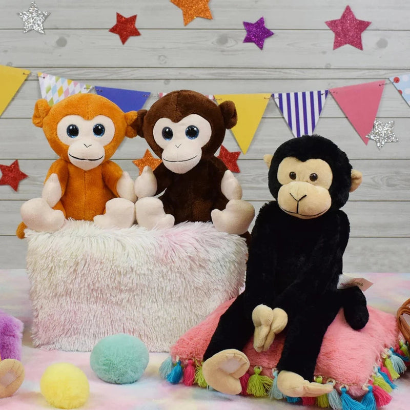 Mirada 52cm Hanging Monkey Soft Toy - Tie Dye Orange