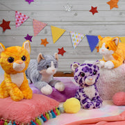 Mirada Glitter Eye Cat Soft Toy- 25 cm