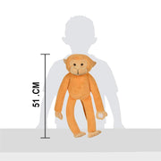 Mirada Hanging Monkey Soft Toy 52cm-Brown