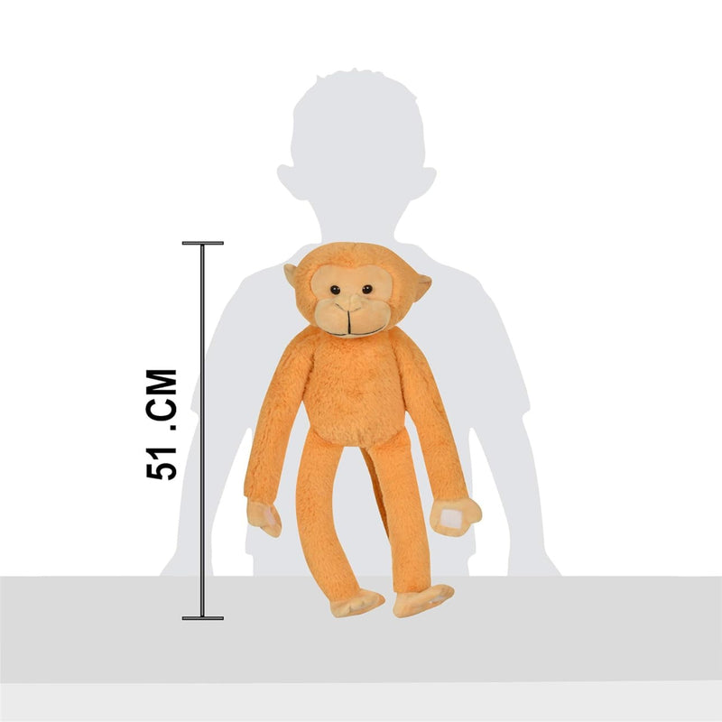 Mirada Hanging Monkey Soft Toy 52cm-Brown