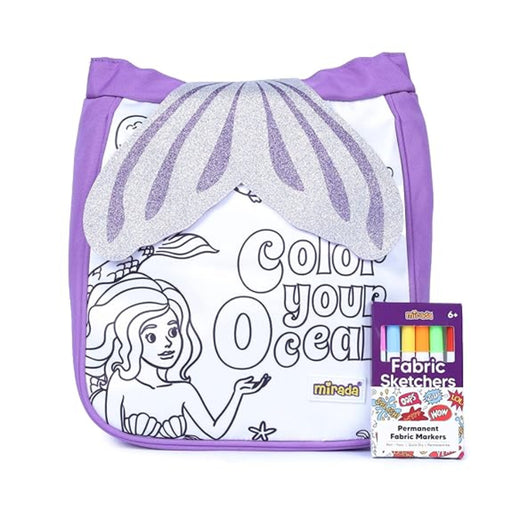 Mirada Mermaid Drawstring Sack Soft Plush Bag-Back to School-mirada-Toycra