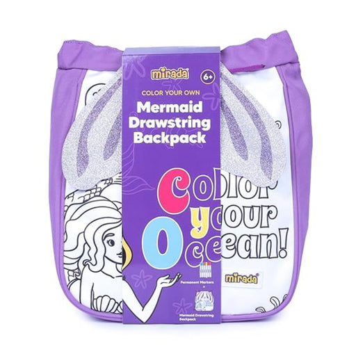 Mirada Mermaid Drawstring Sack Soft Plush Bag-Back to School-mirada-Toycra