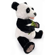 Mirada Plush 32cm Sitting Panda Soft Toy - Black