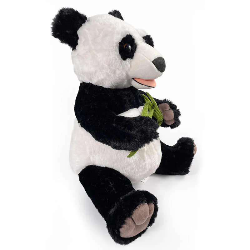 Mirada Plush 32cm Sitting Panda Soft Toy - Black
