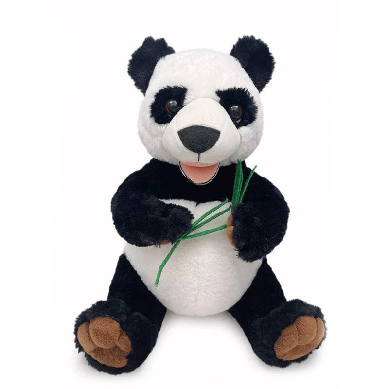 Mirada Plush 32cm Sitting Panda Soft Toy - Black