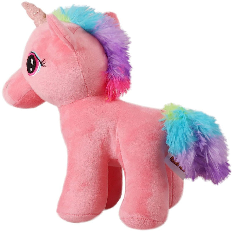 Mirada Standing Unicorn With Glitter Horn -Coral (29cm)