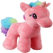 Mirada Standing Unicorn With Glitter Horn -Coral (29cm)
