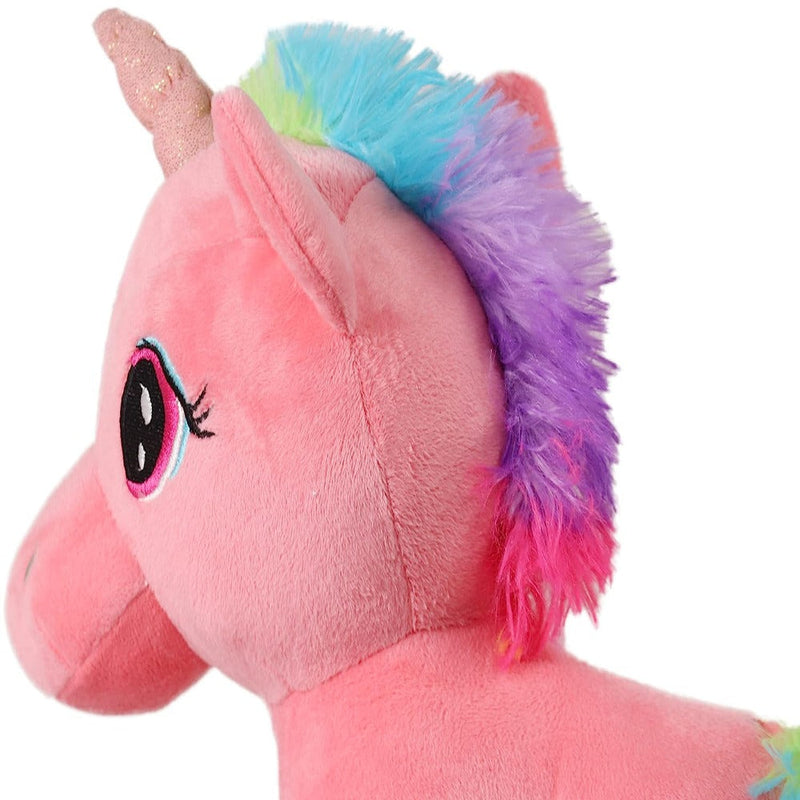 Mirada Standing Unicorn With Glitter Horn -Coral (29cm)