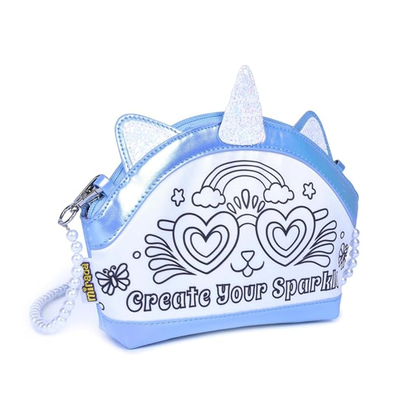 Mirada Unicorn Pearl Slinger Soft Plush Bag