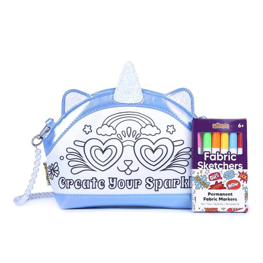 Mirada Unicorn Pearl Slinger Soft Plush Bag