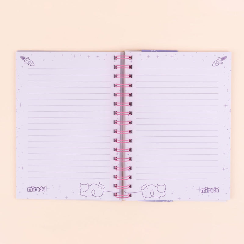 Mirada Whimsical Kitty Plush Notebook