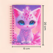 Mirada Whimsical Kitty Plush Notebook