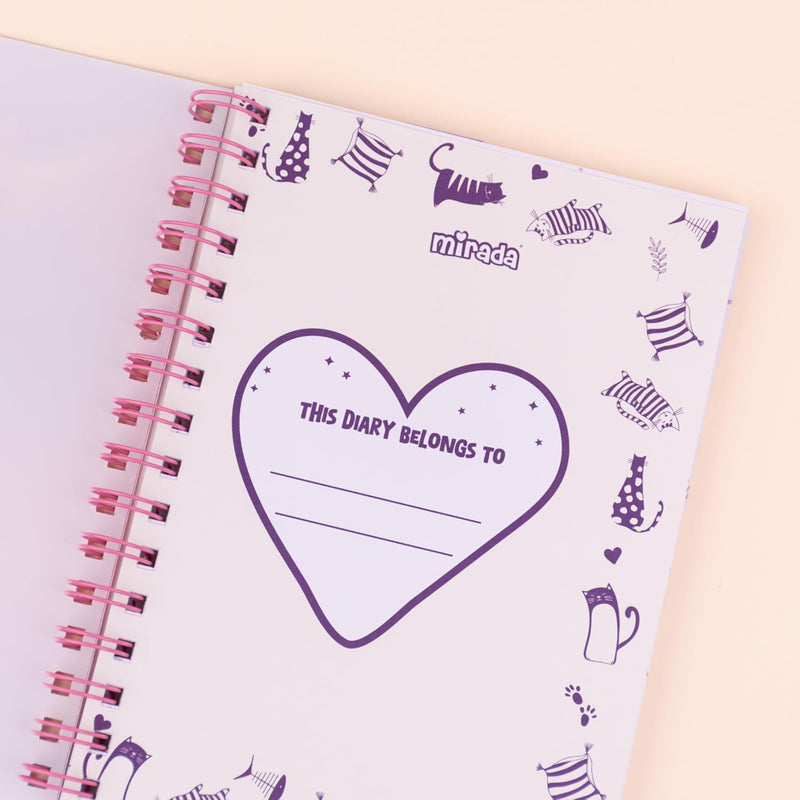 Mirada Whimsical Kitty Plush Notebook