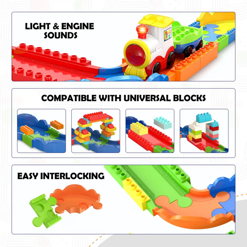 Mirana Block Rider Train Set Toy