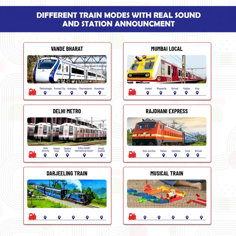 Mirana Block Rider Train Set Toy