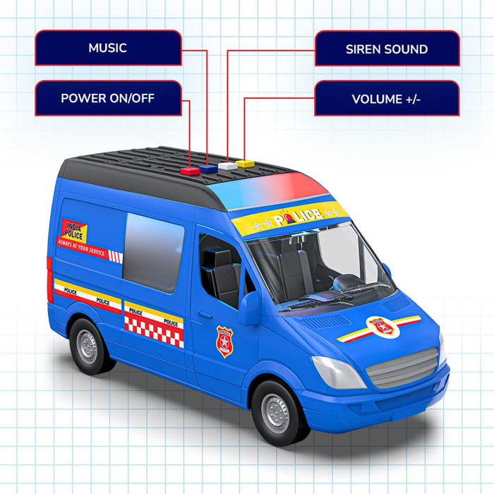 Mirana India Police Toy Van for Kids-Vehicles-Mirana-Toycra