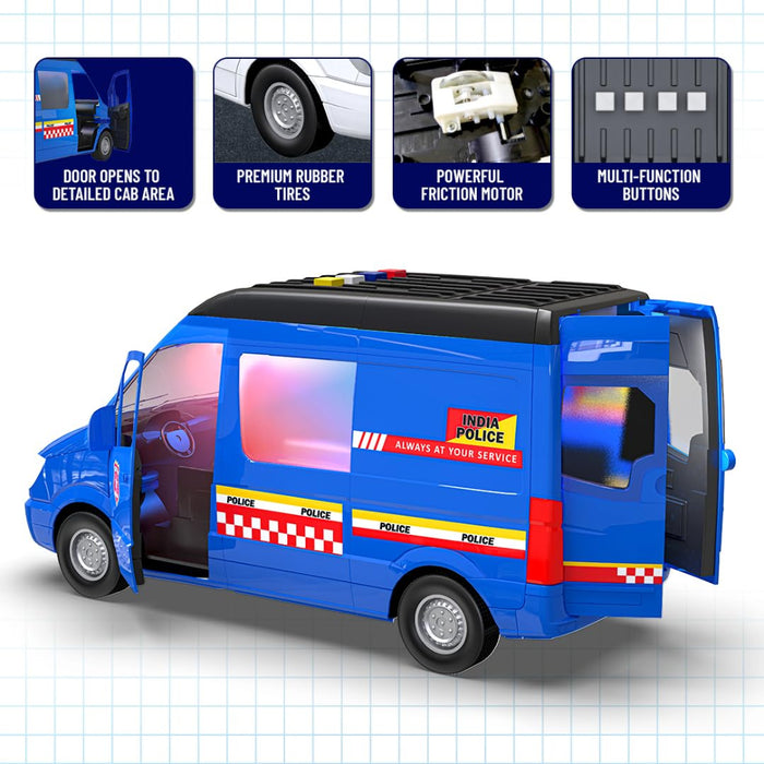 Mirana India Police Toy Van for Kids-Vehicles-Mirana-Toycra