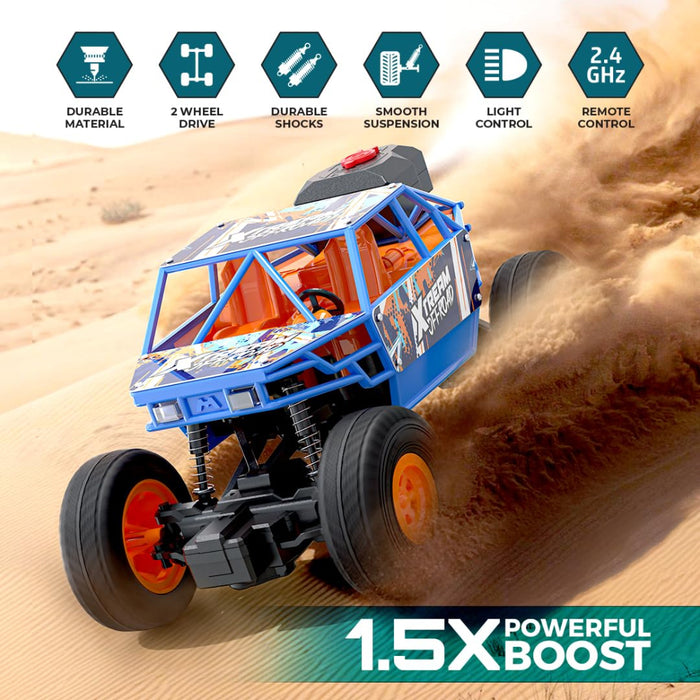 Mirana Smoke Duster 2WD Round Remote Orange Blue-RC Toys-Mirana-Toycra