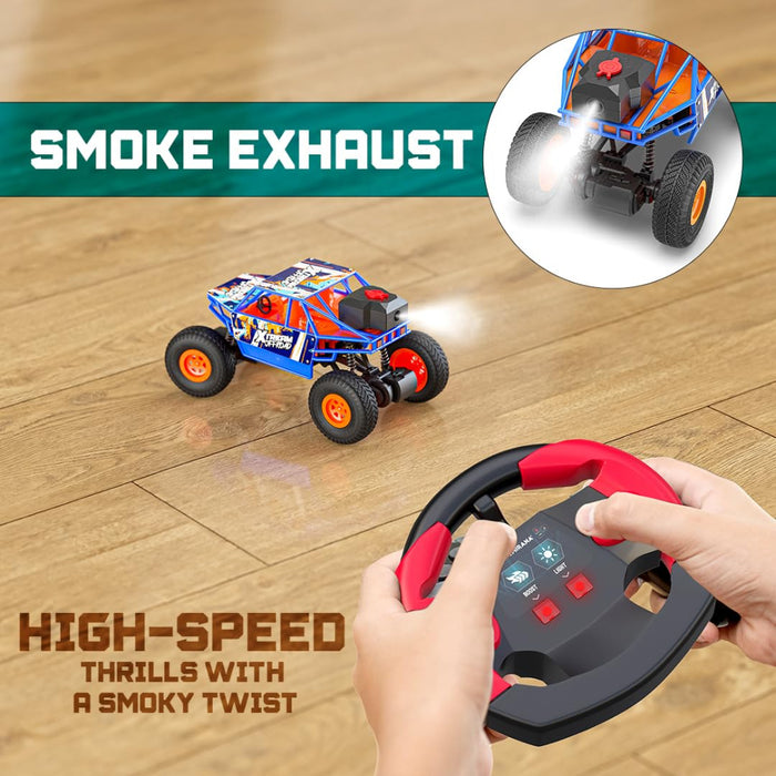 Mirana Smoke Duster 2WD Round Remote Orange Blue-RC Toys-Mirana-Toycra