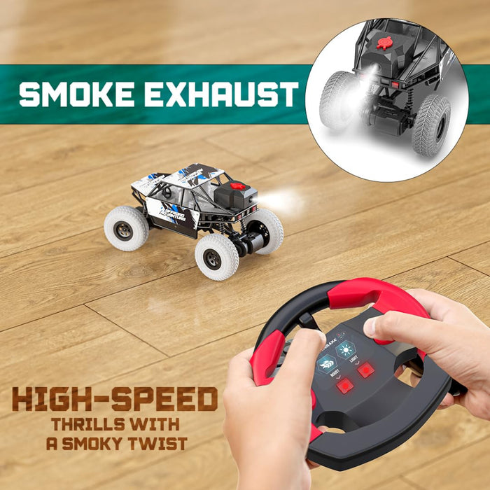 Mirana Smoke Duster 2WD Round Remote Silver-RC Toys-Mirana-Toycra