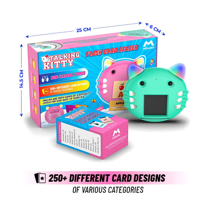 Mirana Talking Kitty Flash Card Green-RC Toys-Mirana-Toycra