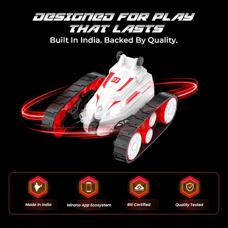 Mirana Tankster 360° Rotating Remote Control Stunt RC Car