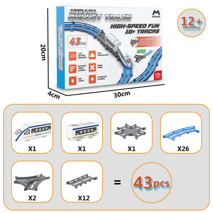 Mirana Vande Bharat Bullet Train-RC Toys-Mirana-Toycra