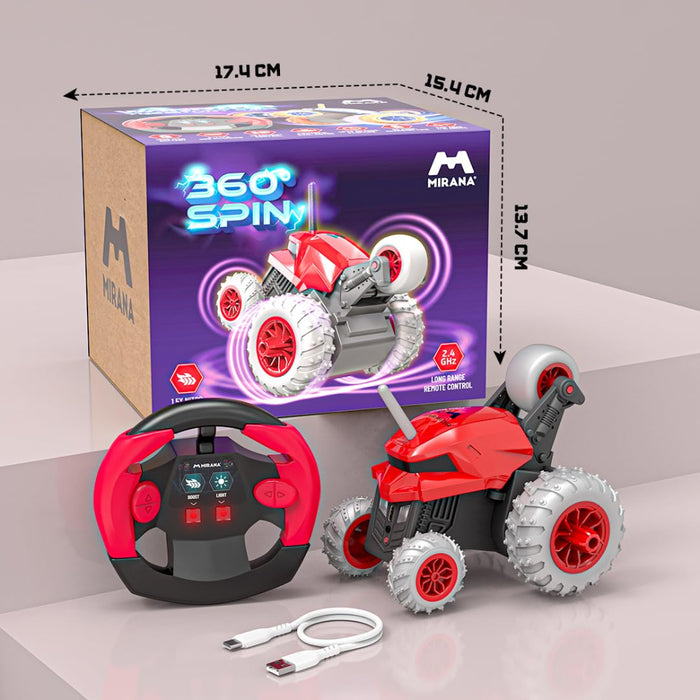 Mirana Warrior 360 Degree Rotating Stunt RC Car-RC Toys-Mirana-Toycra