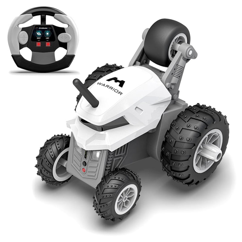 Mirana Warrior 360 Degree Rotating Stunt RC Car Toy - White