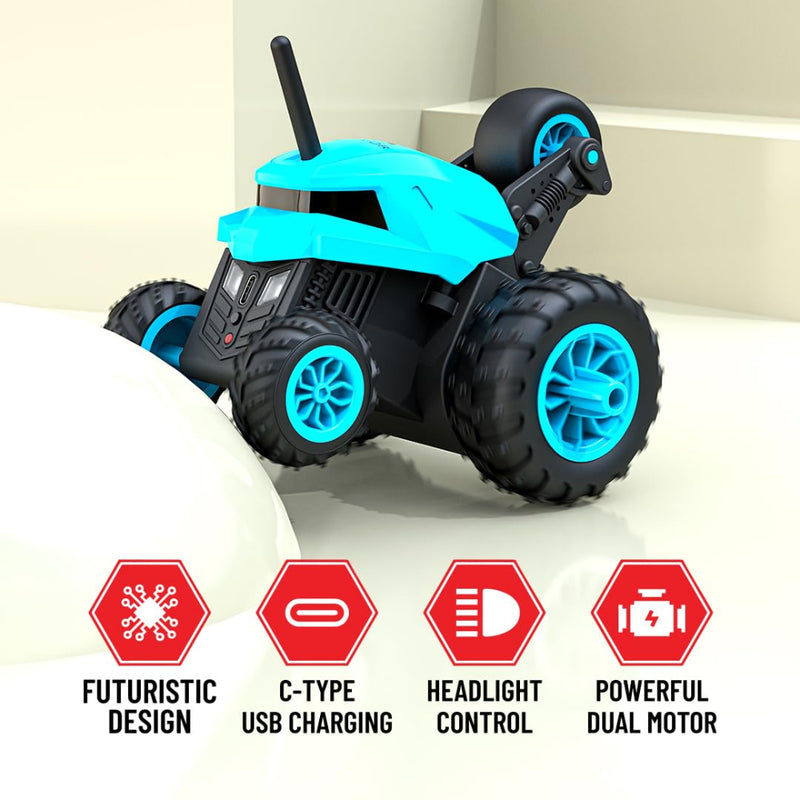 Mirana Warrior 360 Rotating Stunt RC Car - Sky Blue