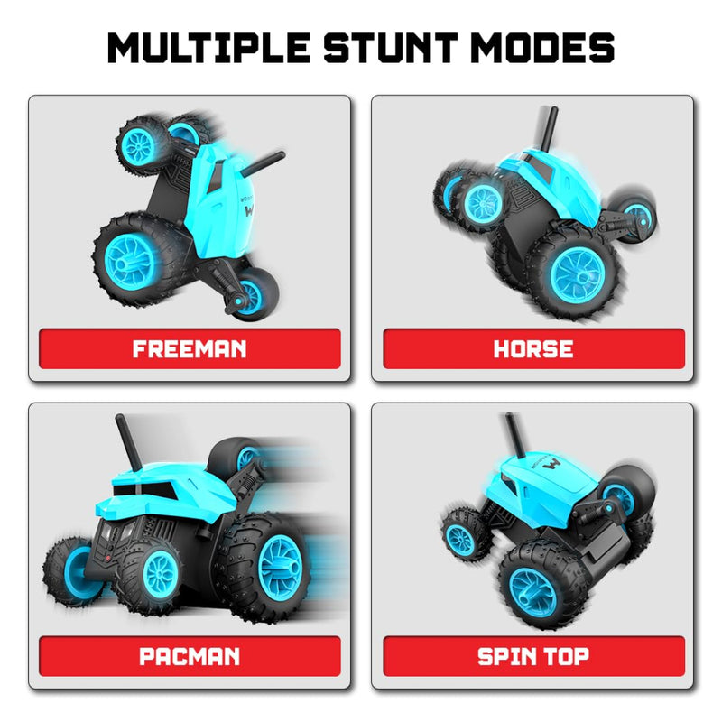 Mirana Warrior 360 Rotating Stunt RC Car - Sky Blue
