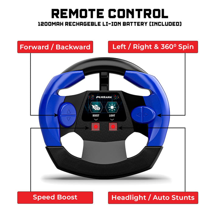 Mirana Warrior Round Remote Blue-RC Toys-Mirana-Toycra