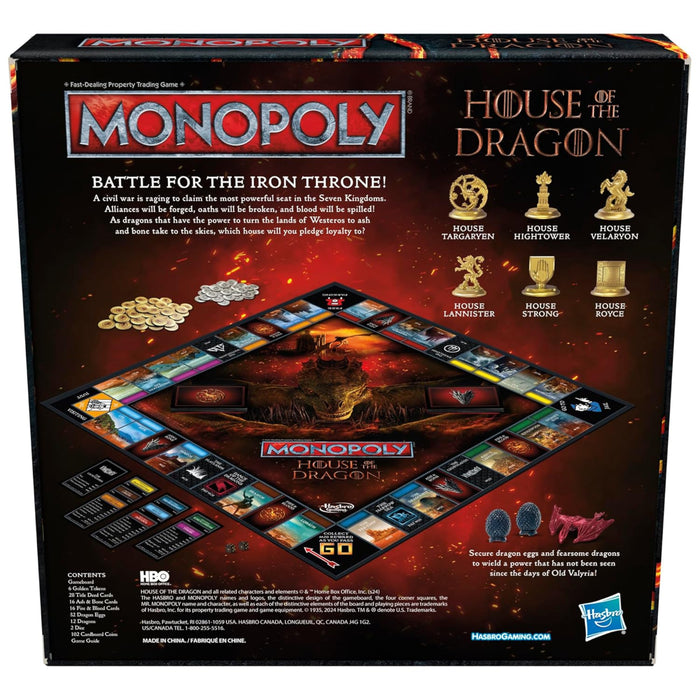 Monopoly House of The Dragon Edition Board Game-Board Games-Hasbro-Toycra