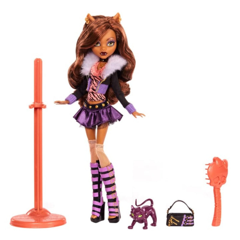 Monster High Clawdeen Wolf Reproduction Doll With Doll Stand & Accessories