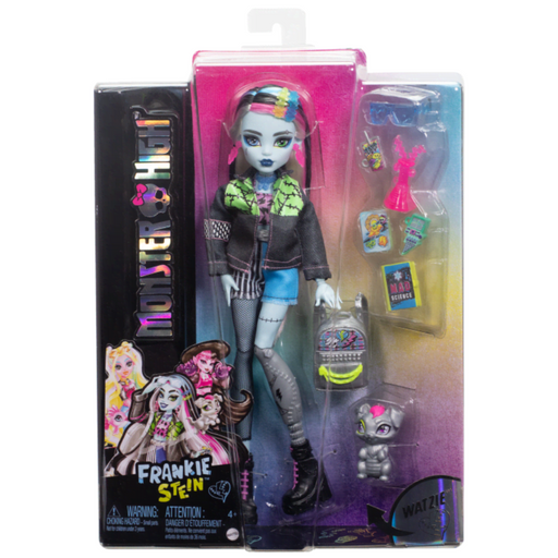 Monster High Frankie Stein Fashion Doll With Pet Watzie And Accessories-Dolls-Mattel-Toycra