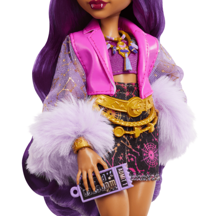 Monster High Monster Fest Clawdeen Wolf Fashion Doll With Festival Outfit, Band Poster And Accessories-Dolls-Mattel-Toycra