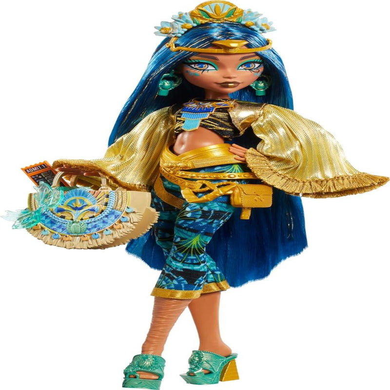 Monster High Monster Fest Cleo De Nile Fashion Doll With Festival Outfit, Band Poster And Accessories