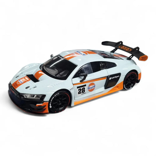 Motormax 1/24 Audi R8 LMS GT3 with Gulf Livery Diecast Scale Model-Vehicles-Motormax-Toycra