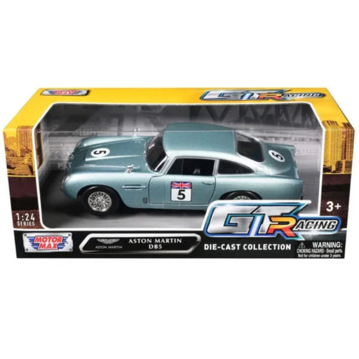 Motormax 1/24 Scale GT Racing – Aston Martin DB5 #5 Diecast Model-Vehicles-Motor max-Toycra