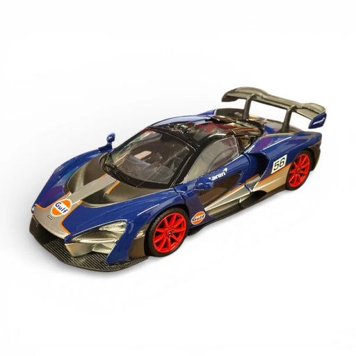 Motormax 1/24 Scale GT Racing – Mclaren Senna Gulf Series Diecast Scale Model-Vehicles-Motormax-Toycra