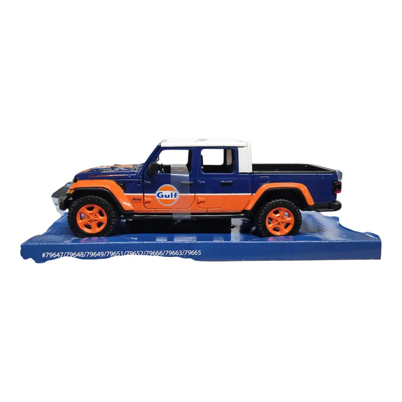 Motormax 1/27 Scale 2021 Jeep Gladiator Rubicon with Gulf Livery Diecast Scale Model