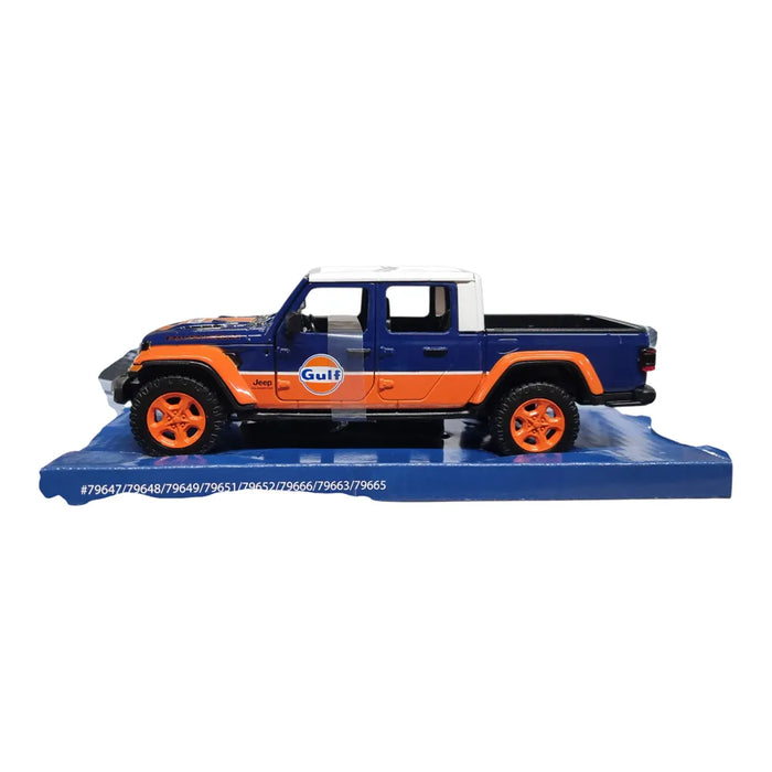 Motormax 1/27 Scale 2021 Jeep Gladiator Rubicon with Gulf Livery Diecast Scale Model-Vehicles-Motormax-Toycra