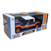 Motormax 1/27 Scale 2021 Jeep Gladiator Rubicon with Gulf Livery Diecast Scale Model