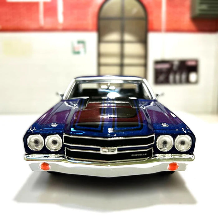 Motormax 1970 Chevrolet El Camino SS 396 Dark Blue-Vehicles-Motormax-Toycra