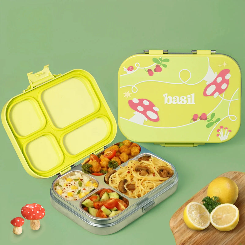 Basil Bento Quad 4 Section Lunch Box -830ML