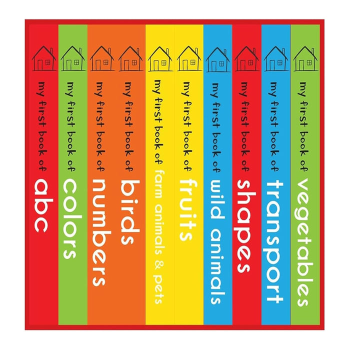 My First Library Books (Set Of 10 Books)-Board Book-WH-Toycra